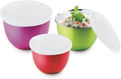

Sayee Decorative Stainless Steel micro bowl Stainless Steel Bowl Set(Multicolor, Pack of 3)
