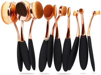 

Shadow Securitronics Soft Oval Makeup Brush Sets Cosmetics Tool Set(Pack of 10)