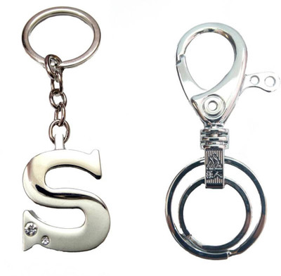 

MGP Fashion Alphabets with metallic silver locking key chain 32 Locking Key Chain(Multicolor)