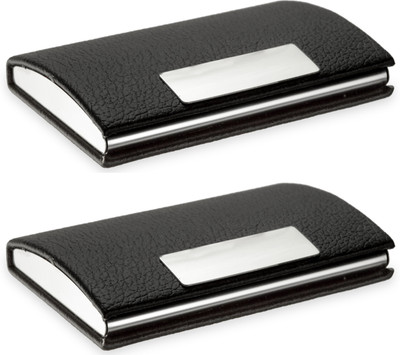 billioBAG |Premium Quality| Handcrafted |Combo of 2| Black_Visiting Driving Licence,Business Name Card, Debit/Credit, Personal ID Holder Cum Mini Wallet 10 Card Holder(Set of 2, Black)