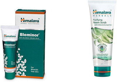 

Himalaya Bleminor Anti Blemish Cream, Purifying Neem Scrub(Set of 2)