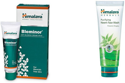 

Himalaya Bleminor Anti Blemish Cream, Purifying Neem Face Wash(Set of 2)