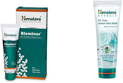 

Himalaya Bleminor Anti Blemish Cream, Oil Clear Lemon Face Wash(Set of 2)