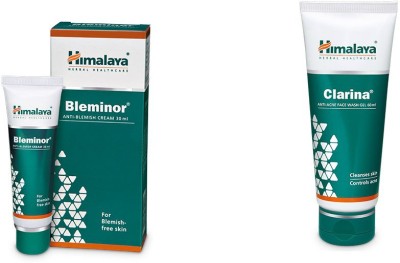 

Himalaya Bleminor Anti Blemish Cream, Clarina Anti Acne Face Wash(Set of 2)