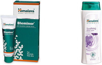 

Himalaya Bleminor Anti Blemish Cream, Soothing Body Lotion(Set of 2)