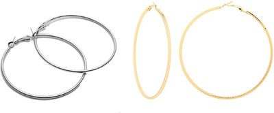 FashMade Pack Of 2 Alloy Hoop Earring