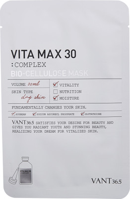

vant36.5 Vita Max 30 Bio- Cellulose Mask Set of 06 Sheets (Made In Korea)(180 ml)