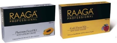 

Raaga Professional Platinum and Gold Facial Kits Combo 100 g(Set of 2)