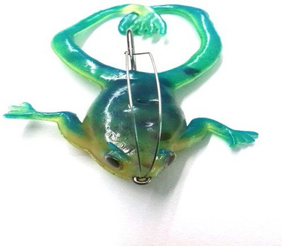 

JUST ONE CLICK soft Frog Soft Plastic Rig Hook Soft Bait Fishing Lure(Pack of 1 Size 4)