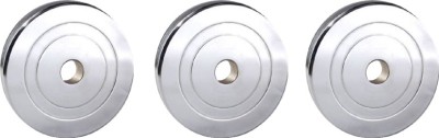 

GB Pack Of 1 KG EACH STEEL Silver Weight Plate(3 kg)