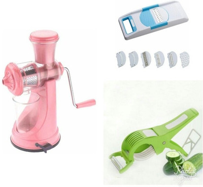 Able Ablej086 Plastic Hand Juicer(Multicolor Pack of 3)