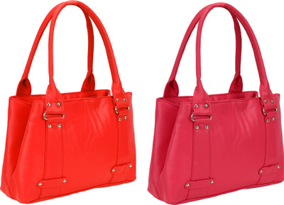 

Lady bar Shoulder Bag(Red, Pink), Pink;red