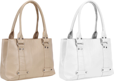 

Lady bar Shoulder Bag(Tan, White)