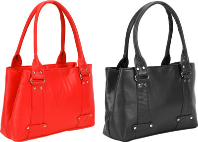 

Lady bar Shoulder Bag(Red, Black), Black;red