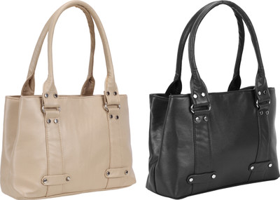 

Lady bar Shoulder Bag(Tan, Black), Black;tan