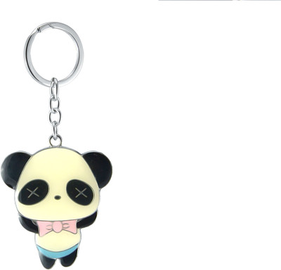 

New Sadar Bazar Cute Baby Panda Metal White Keychain|Pink| Key Chain