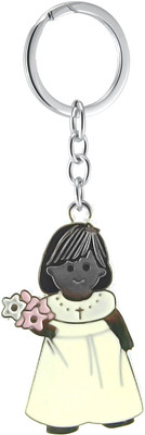 

New Sadar Bazar Happy Bride Metallic Keychain|Off White| Key Chain