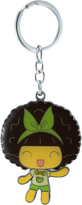 

New Sadar Bazar Wobbling Head Dancing Girl Metal Keychain|Green| Key Chain