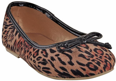 

Beanz Girls Slip on Formal Boots(Beige, Leopard print/ beige