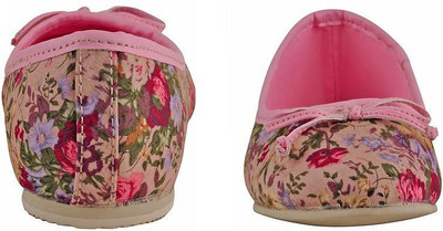 

Beanz Girls Slip on Formal Boots(Beige, Beige floral/ pink