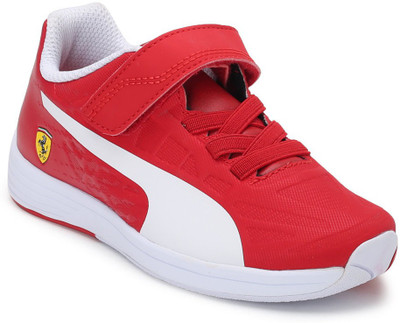 

Puma Boys & Girls Velcro Sneakers(Red, Rosso corsa- white
