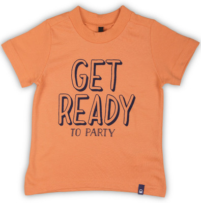 

United Colors of Benetton Boys Printed Cotton T Shirt(Orange, Pack of 1, 10r