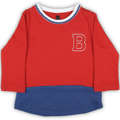 

United Colors of Benetton Boys Solid Cotton T Shirt(Red, Pack of 1, 901