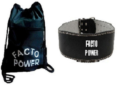 

FACTO POWER BACK PACK BAG AND 48 INCHES LEATHER FITNESS BELT Gym & Fitness Kit