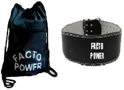 

FACTO POWER BACK PACK BAG AND 42 INCHES LEATHER FITNESS BELT Gym & Fitness Kit