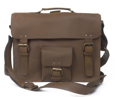 Anshika International 15 inch Expandable Laptop Messenger Bag(Brown)