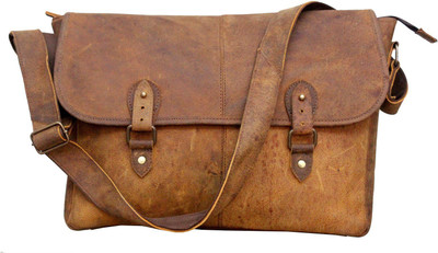 

mangal murti 15 inch Laptop Messenger Bag(Brown), Vintage brown