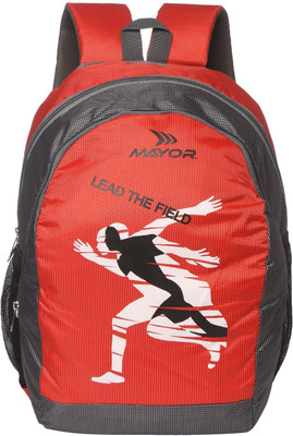 

Mayor 17 inch Laptop Backpack(Orange), Orange / grey
