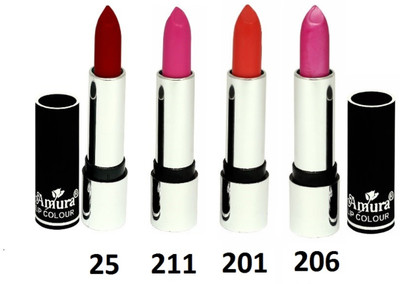 

AMURA Black Beauty Lip Colour Set of 4 (25,211,201,206)(Multicolor)