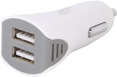 

Trost 2.1 Amp Turbo Car Charger(White)
