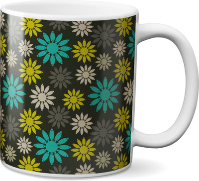 

VOGALLY Cornflower Seamless Ceramic Mug(325 ml), Multicolor