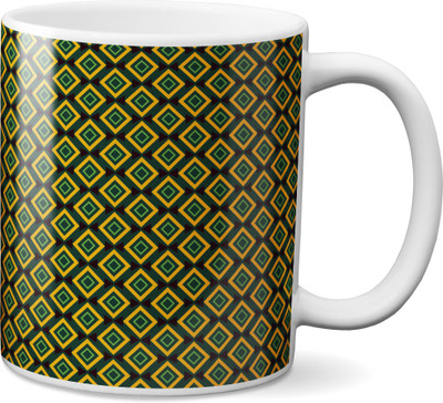 

VOGALLY Ceramic Triangle Tile Ceramic Mug(325 ml), Multicolor