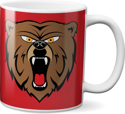 

VOGALLY Angry Bear Ceramic Mug(325 ml), Multicolor