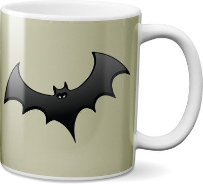 

VOGALLY Bat Ceramic Mug(325 ml), Multicolor