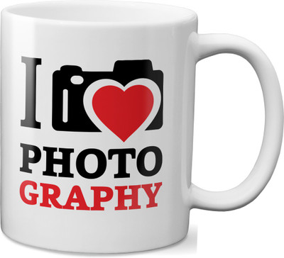 

VOGALLY I Love Photography Ceramic Mug(325 ml), Multicolor