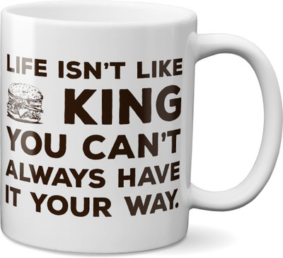 

VOGALLY Burger King Ceramic Mug(325 ml), Multicolor