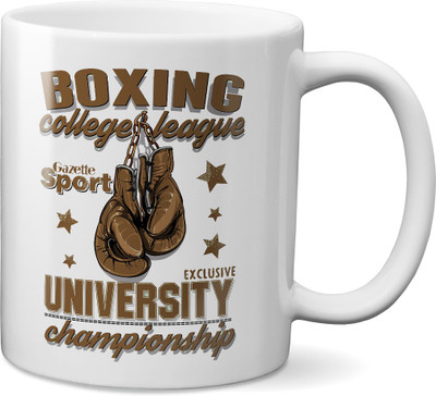 

VOGALLY Boxing College League Ceramic Mug(325 ml), Multicolor