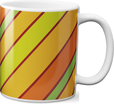 VOGALLY Design 20 Ceramic Mug(325 ml), Multicolor