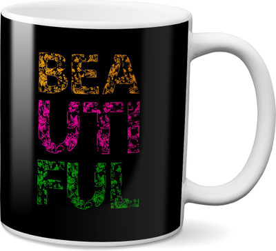 

VOGALLY Beautiful Ceramic Mug(325 ml), Multicolor