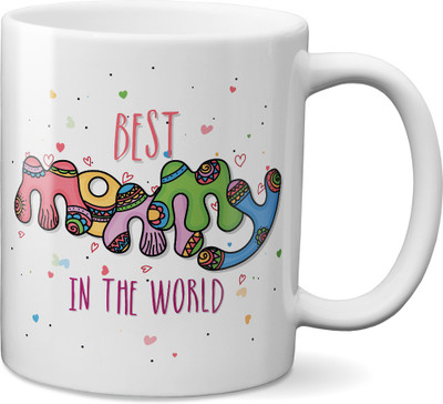 

VOGALLY Best Mommy In The World Ceramic Mug(325 ml), Multicolor