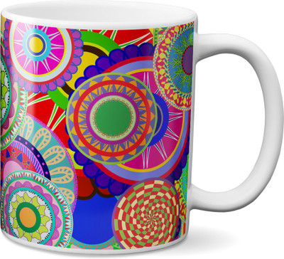 

VOGALLY Design 01 Ceramic Mug(325 ml), Multicolor