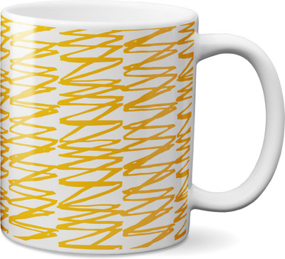

VOGALLY Abstract Lines Pattern Ceramic Mug(325 ml), Multicolor