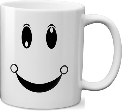 

VOGALLY Funny Goofy Smiley Ceramic Mug(325 ml), Multicolor