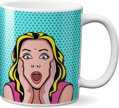 

VOGALLY Design 05 Ceramic Mug(325 ml), Multicolor