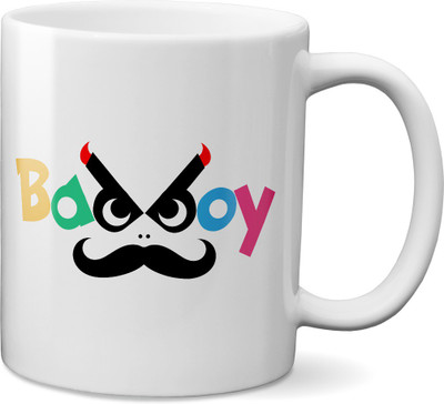 

VOGALLY Badboy Ceramic Mug(325 ml), Multicolor