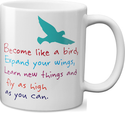

VOGALLY Expand Your Wings Ceramic Mug(325 ml), Multicolor